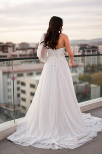 Davin Yırtmaç Detaylı Tek Kol Gelinlik - The Bride's Bliss